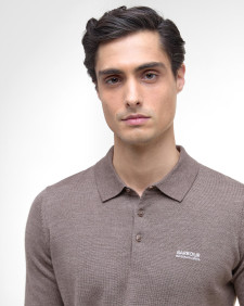 Polo Merlin in lana merino Dark Brindle