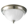 1 Light 11.38 Inch Wide Bowl Flush Mount Brushed Nickel