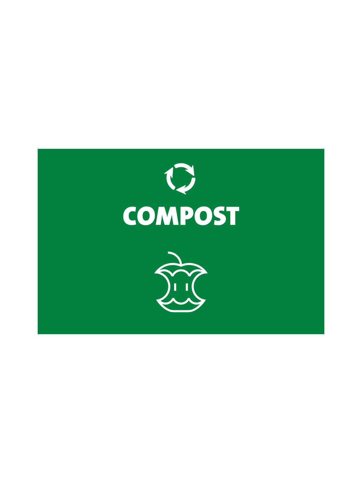 EVOLVE – Sign – Compost – Green-White