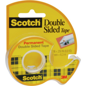 Double Sided Tape Dispensered Rolls, 1/2" x 250"