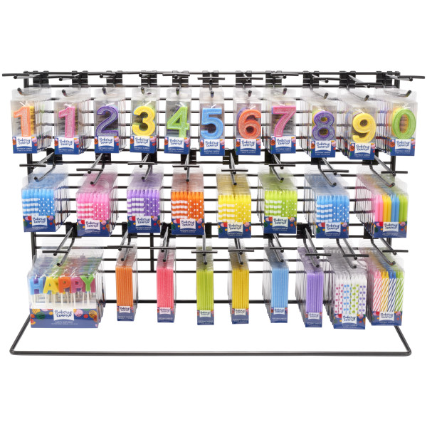 Mini Glitter Numeral Assortment Candle Assortment (Rack Not Included)