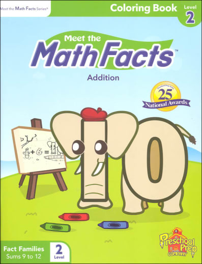Meet the Math Facts Addition Coloring Book Level 2
