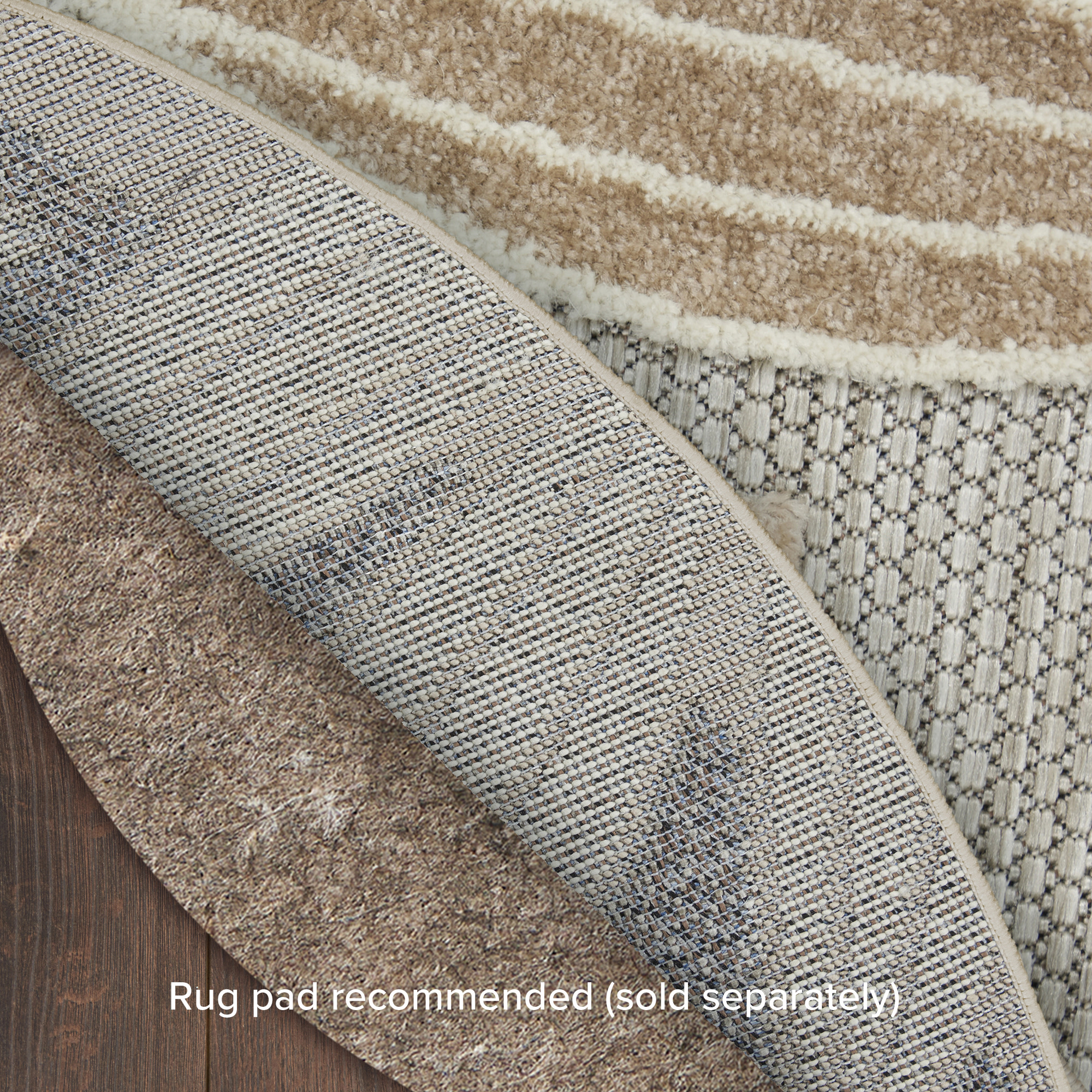 Nourison Aloha 7'10" x Round Natural Tropical Rug