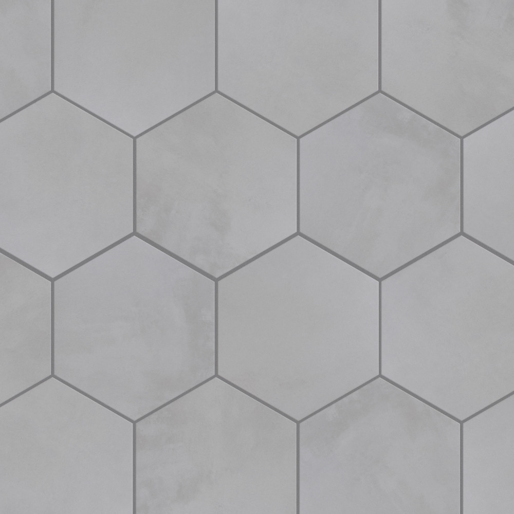 Industrial Hex White 8-1/2 in. x 9-7/8 in. Porcelain Floor and Wall Tile