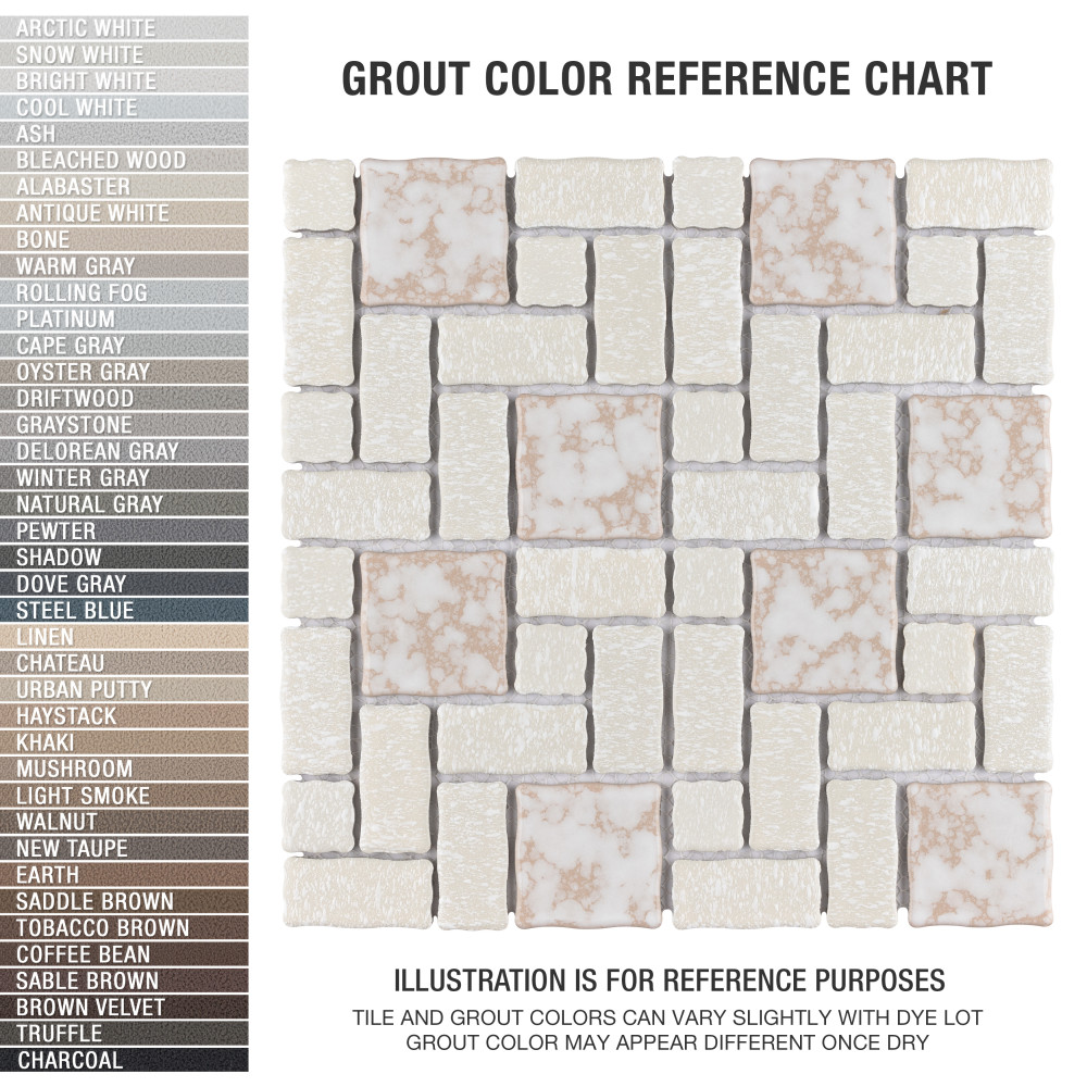 Academy Bone 11-7/8 in. x 11-7/8 in. Porcelain Mosaic Tile