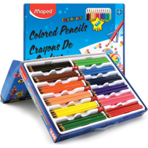 Color'Peps Triangular Colored Pencils, School Pack of 240