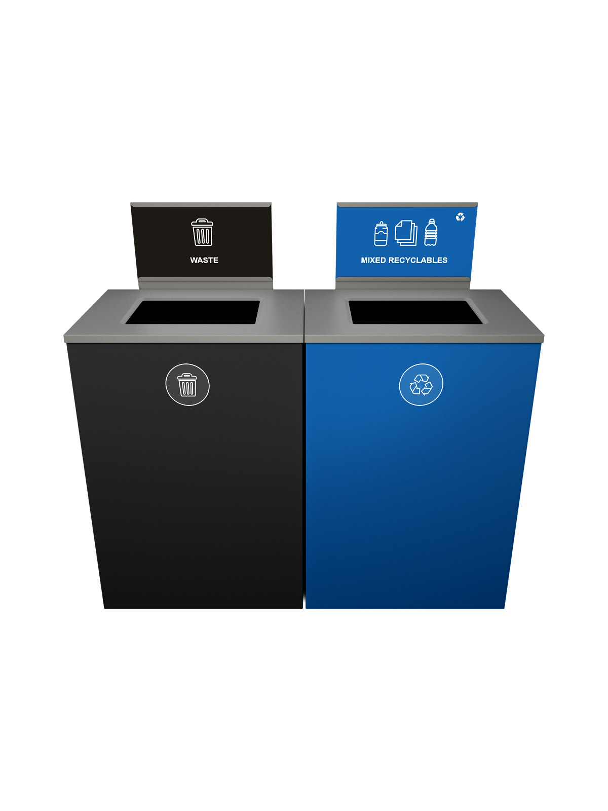 SPECTRUM – Double – Xl – Waste-Mixed Recyclables – Full – Black-Blue