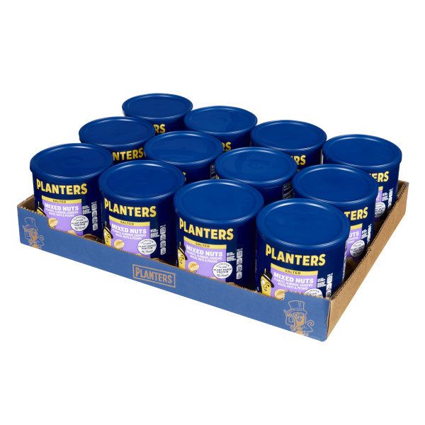 PLANTERS(r) Mixed Nuts 12/15 oz . C1RM - Front Right Open Case (Hi Res)