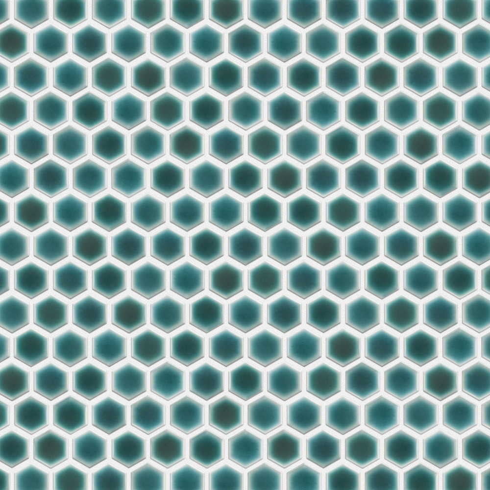 Hudson 1″ Hex Emerald 11-7/8 in. x 13-1/4 in. Porcelain Mosaic Tile