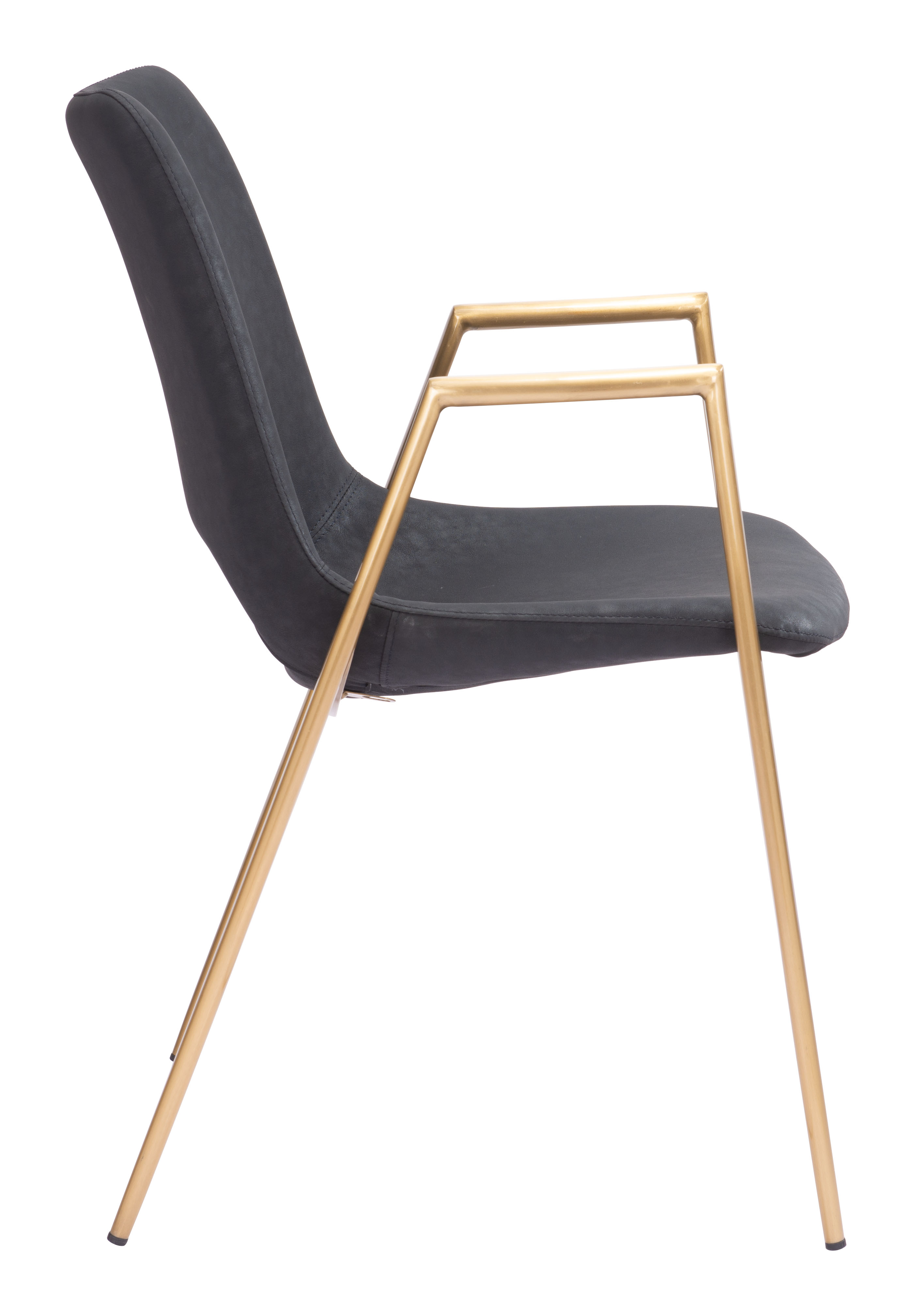 Desi Dining Chair (Set of 2) Black & Gold product image