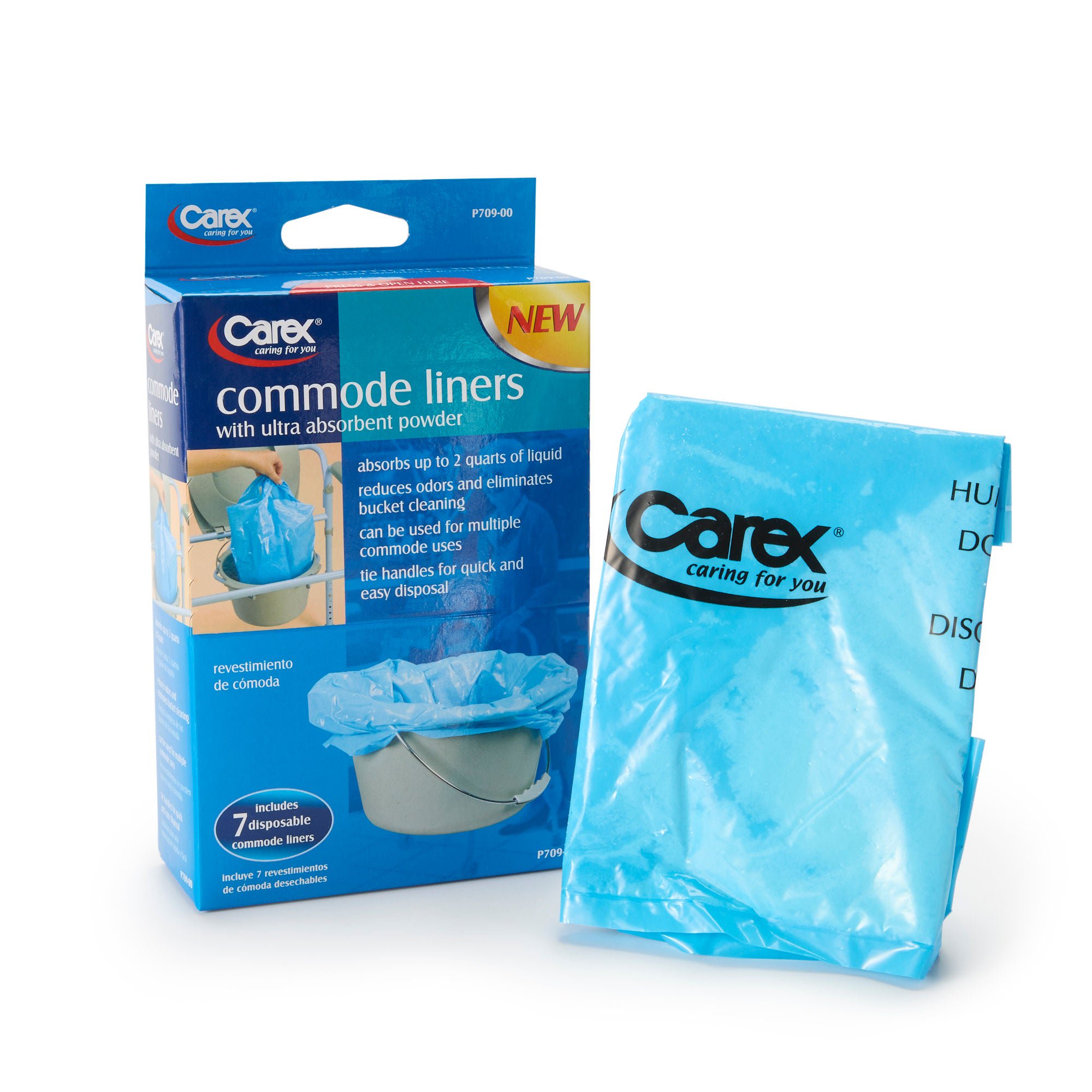 Carex® Commode Liner, 14 x 14 Inch