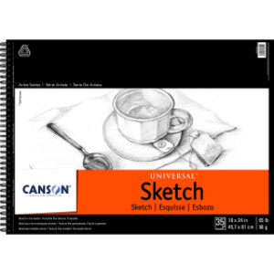 Artist Series Universal Sketch Pad, Side Wire Binding, 35 Sheet, 18x24 inch, 1 Count