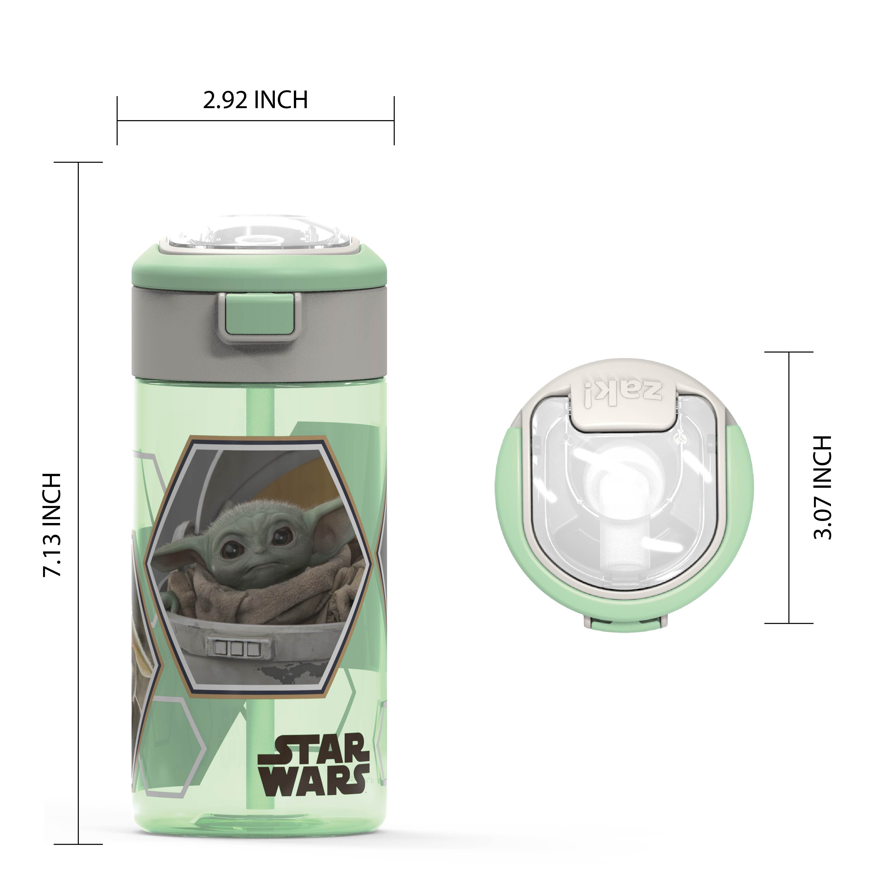 Star Wars: The Mandalorian 18 ounce Reusable Water Bottle with Straw, The Mandalorian slideshow image 5 Star Wars: The Mandalorian 18 ounce Reusable Water Bottle with Straw, The Mandalorian slideshow image 5