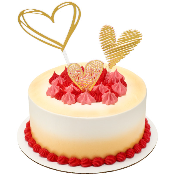 Gold Hearts Cake Kit