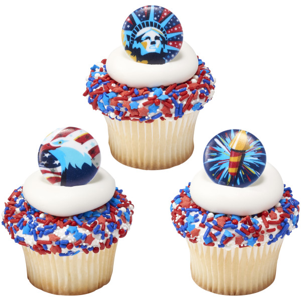 Celebrate Liberty Cupcake Rings