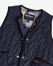 Cecily Gilet Dark Navy/Sky Dress Tartan