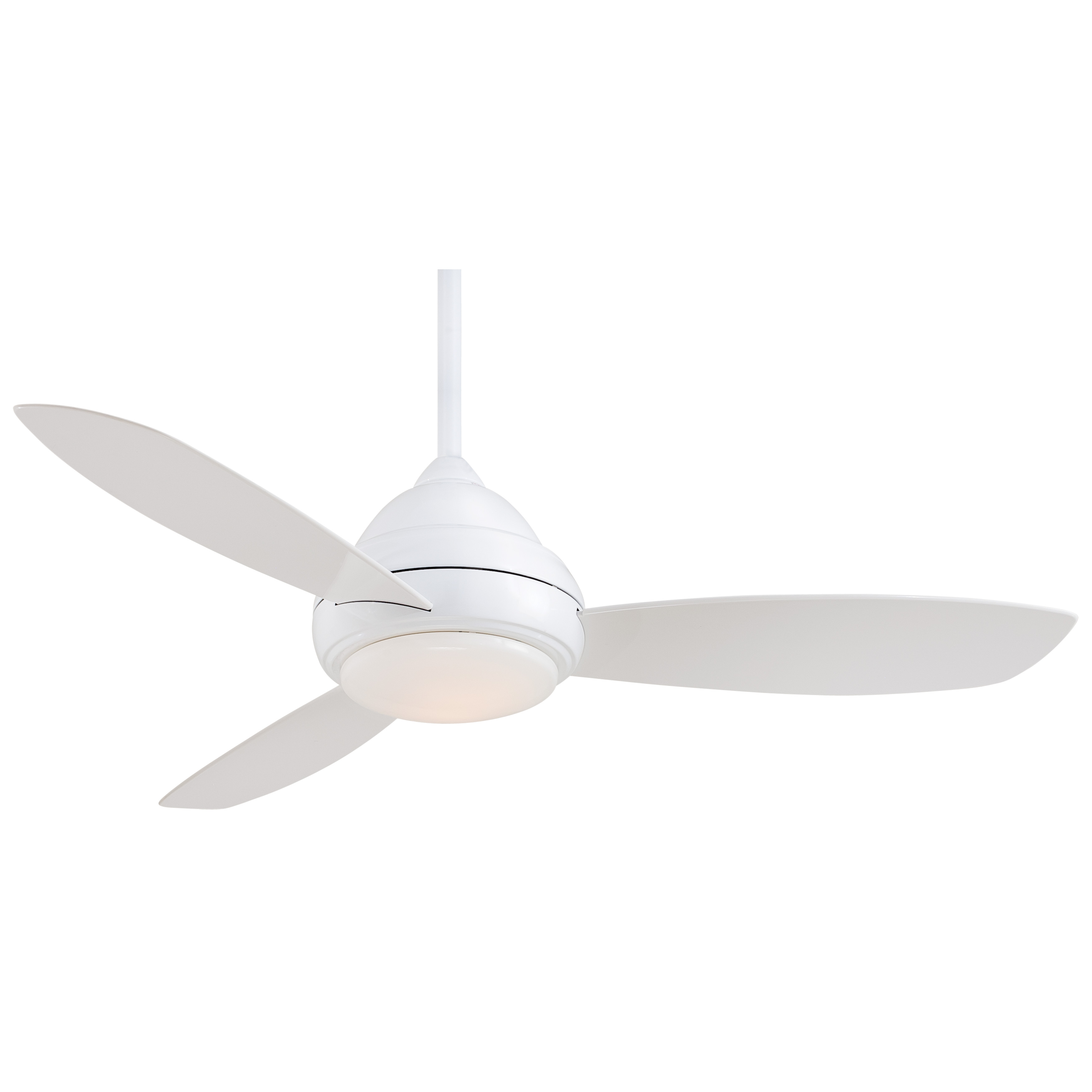 The Concept I combines efficient LED lighting with reliable air circulation in a streamlined white finish. Its 52-inch blade span and integrated 1334-lumen LED make it ideal for medium-sized rooms seeking both function and style. - alternate view