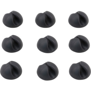 Cabledrop Minis Cord Management, Black, Pack of 9