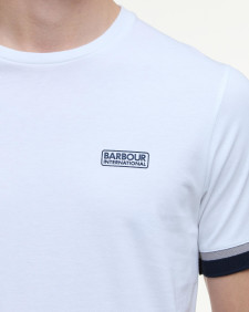 Deep Cuff Evan Tipped T-Shirt Classic White