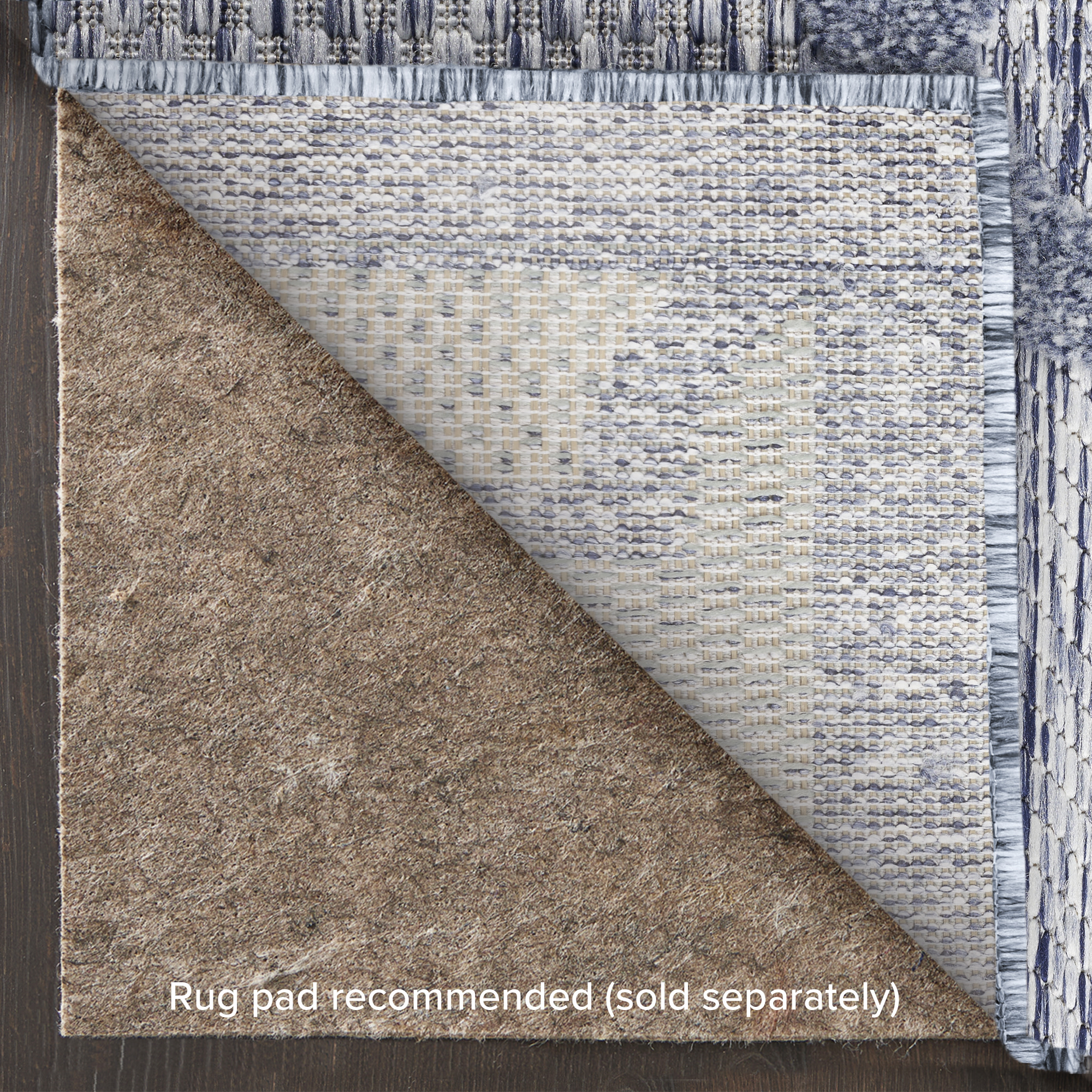 Nourison Easy Care 8' x 10' Denim Blue Modern Rug