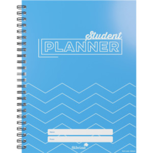 Twin-Wire Student Planner with Polypropylene Cover, A5, Blue