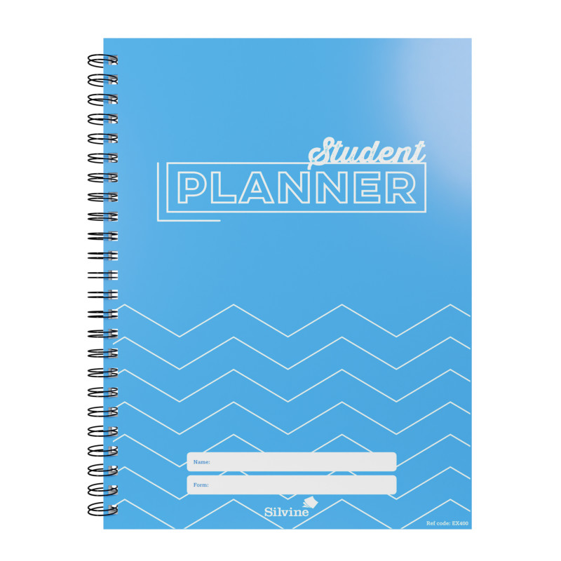Twin-Wire Student Planner with Polypropylene Cover, A5, Blue