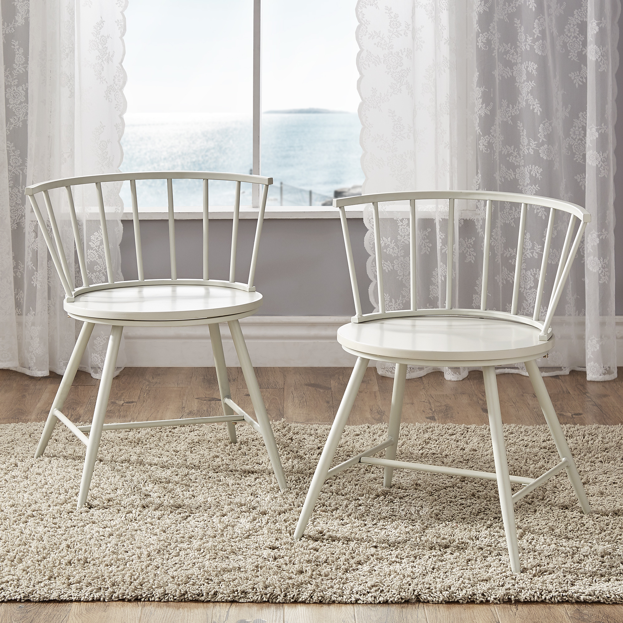 Low Back Windsor Classic Dining Chairs (Set of 2)