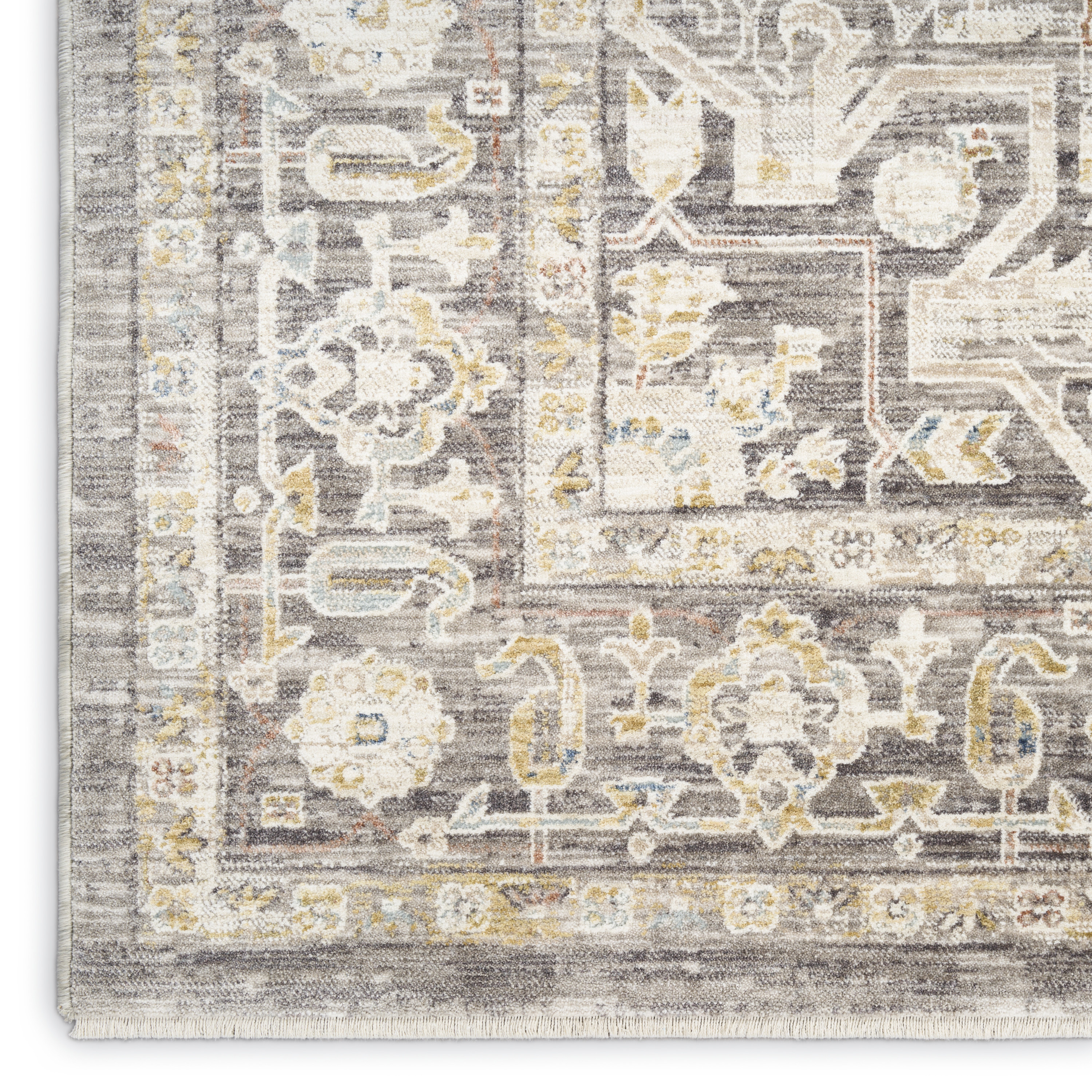 Nourison Antique Fusion 8' x 10' Ivory Charcoal Vintage Indoor Rug