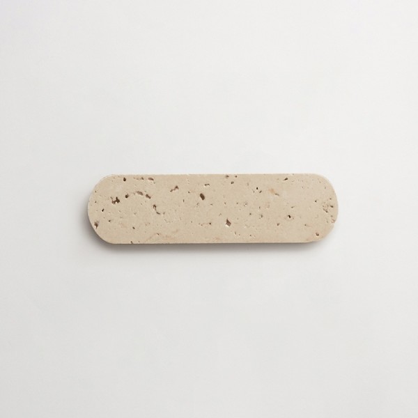 lapidary | oval long | beige travertine 