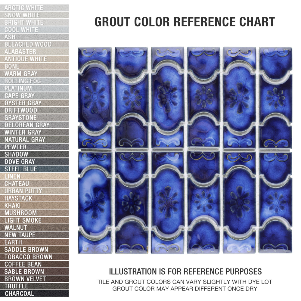 Montego Sapphire 12 in. x 12-1/2 in. Porcelain Mosaic Tile