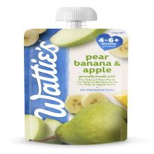 Wattie's® Pear Banana & Apple 120g 4-6+ months