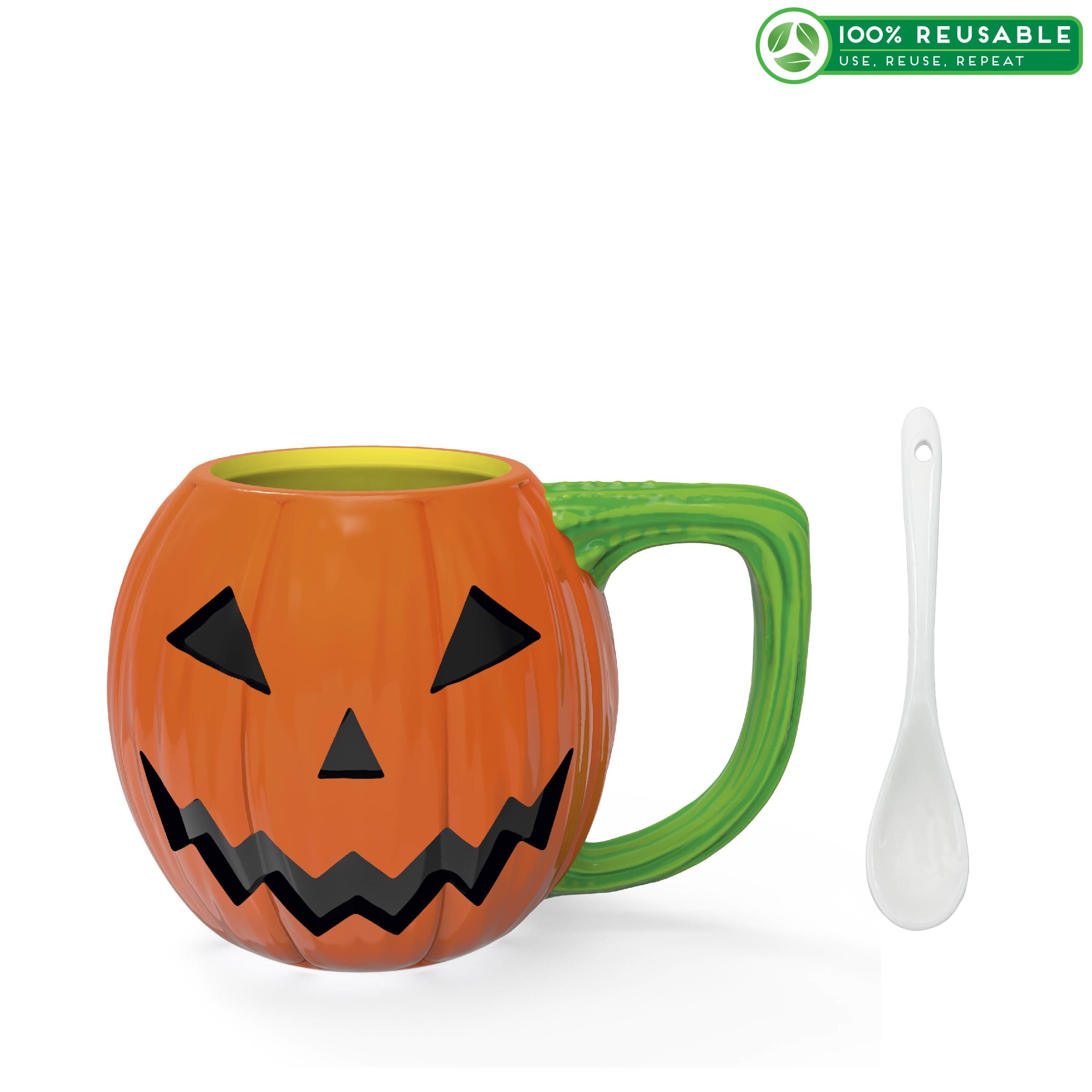 Halloween 15 ounce Coffee Mug and Spoon, Jack O’ Lantern slideshow image 1 Halloween 15 ounce Coffee Mug and Spoon, Jack O’ Lantern slideshow image 1