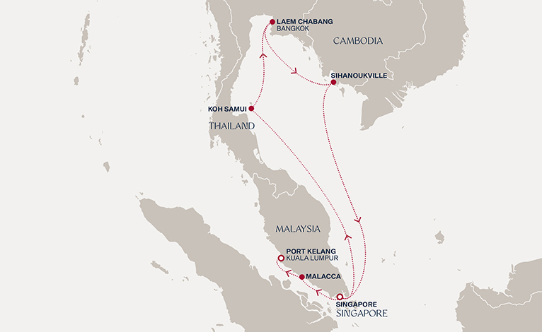 Itinerary map