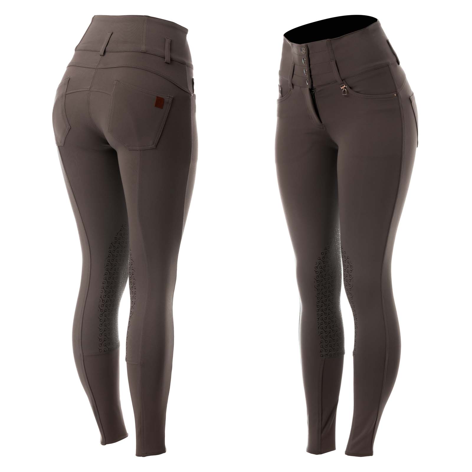 Horze Tara Womens High Waist Silicone Knee Grip Breeches