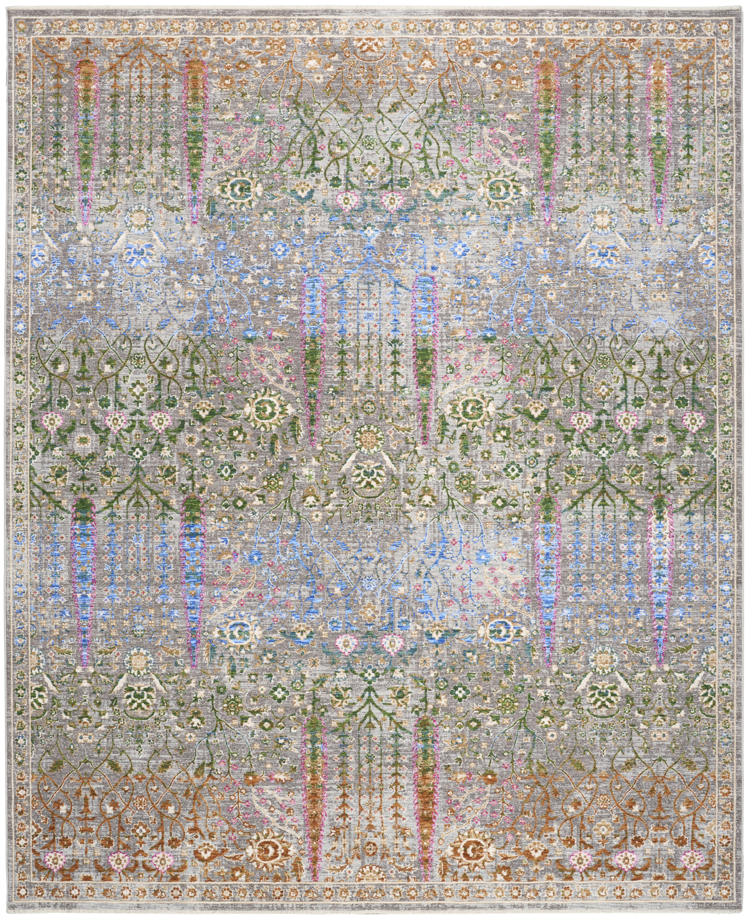 Nourison Vintage Harmony 8'10" x 11'2" Blue Multicolor Bohemian Indoor Rug