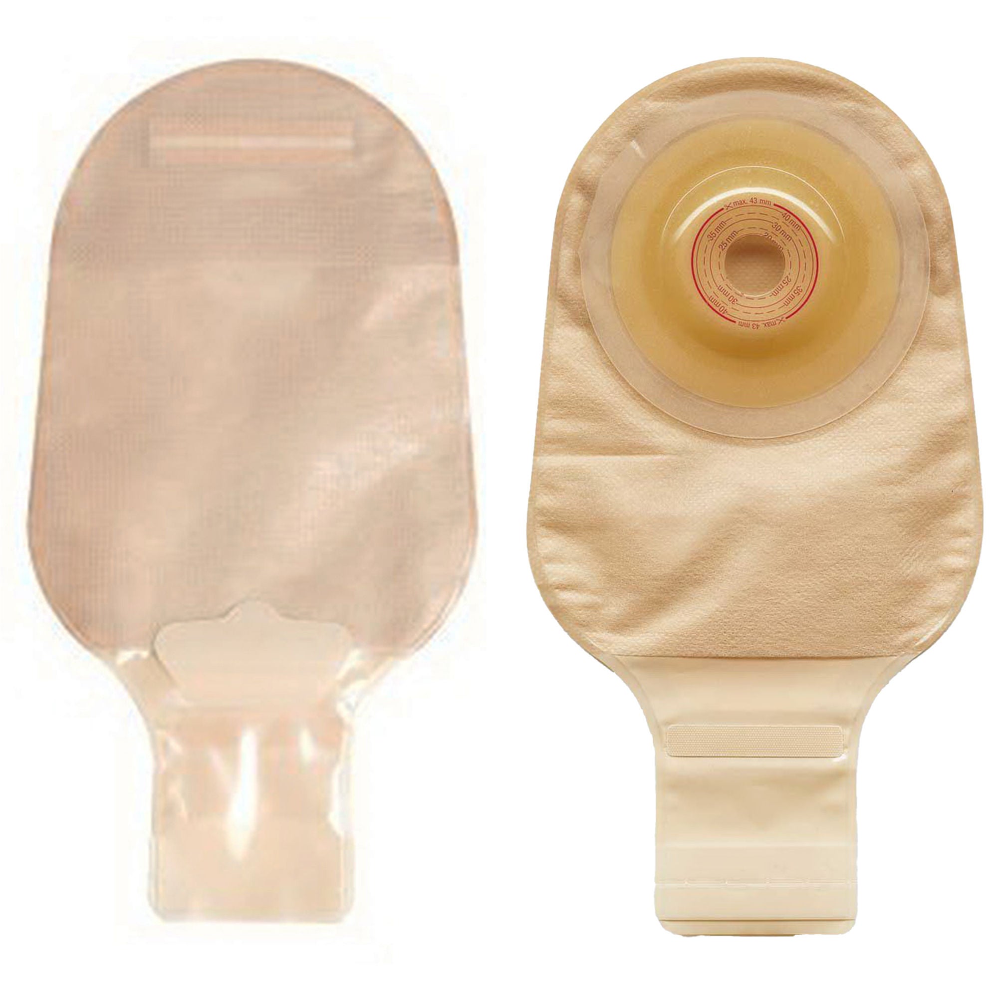 Esteem™+ Flex Opaque Ostomy Pouch, Pre-cut to Fit 25mm Stomas