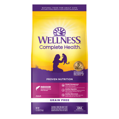 Wellness Complete Health Grain Free Salmon & Herring Indoor Front packaging