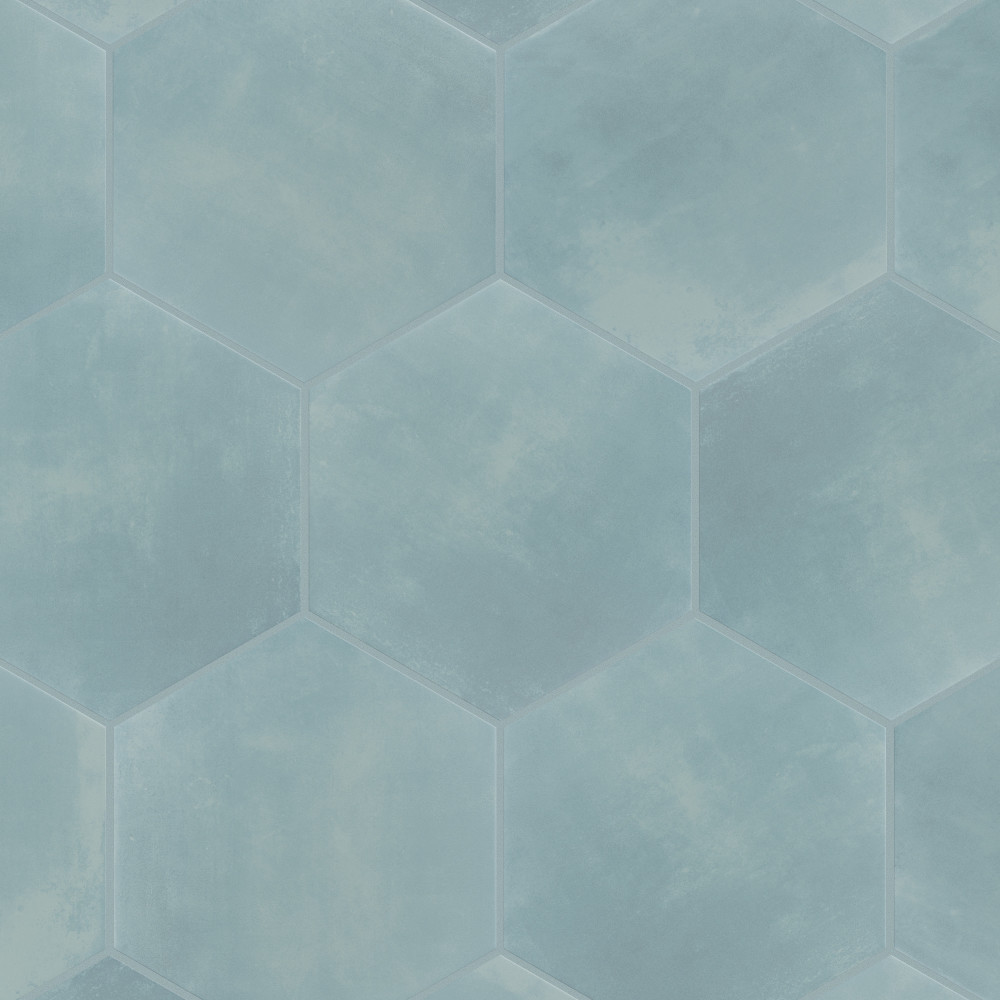Horizon Hex Aguamarina 7-3/4 in. x 9 in. Porcelain Floor and Wall Tile