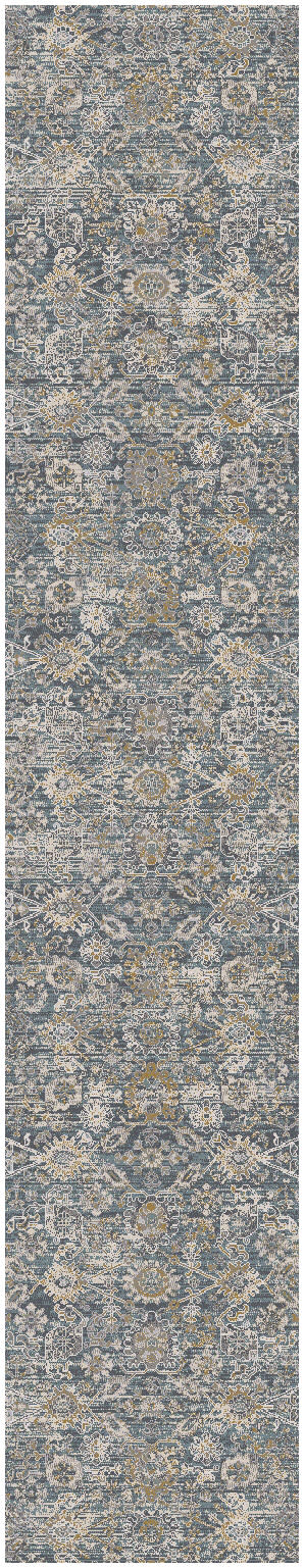 Nourison Lynx 2'3" x 10' Charcoal Vintage Indoor Rug