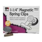 Charles Leonard Magnetic Spring Clips, 1-1/4", Box of 24 CHL68512
