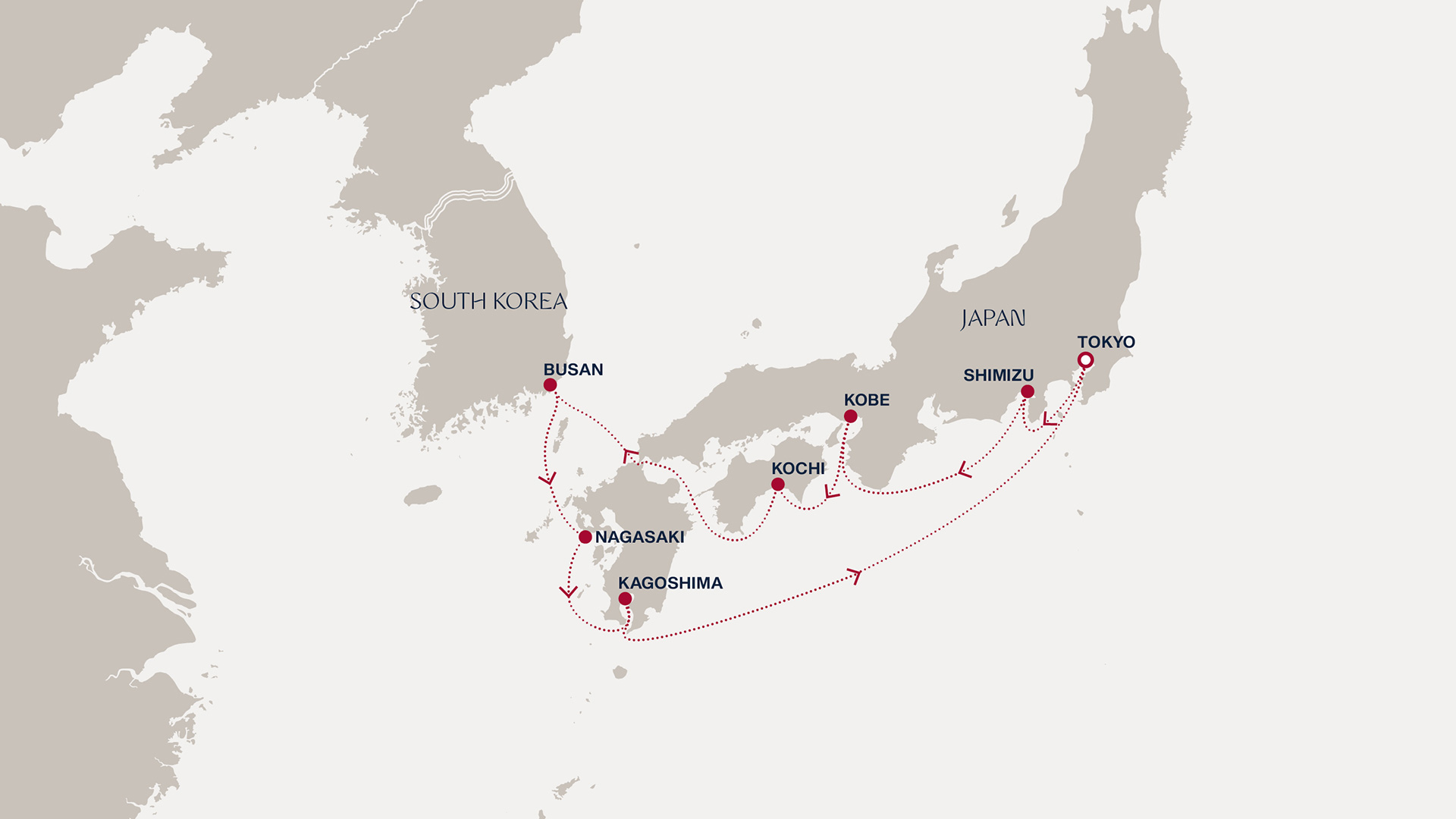Itinerary map