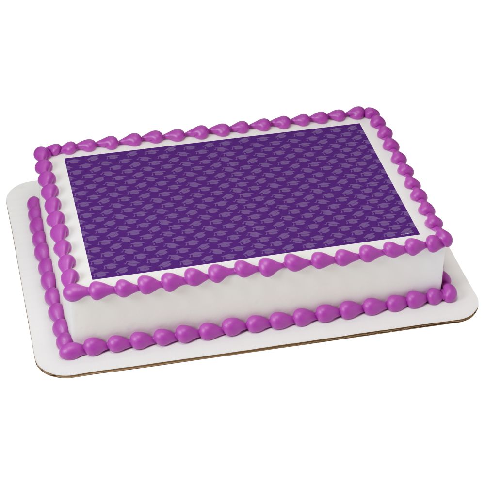 Image Cake Purple Grad Hats