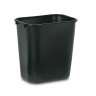Rubbermaid Commercial, 7 gal, Resin, Black, Rectangle, Receptacle