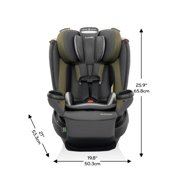 Revolve360 Extend All-in-One Rotating Car Seat with Quick Clean Cover Specifications