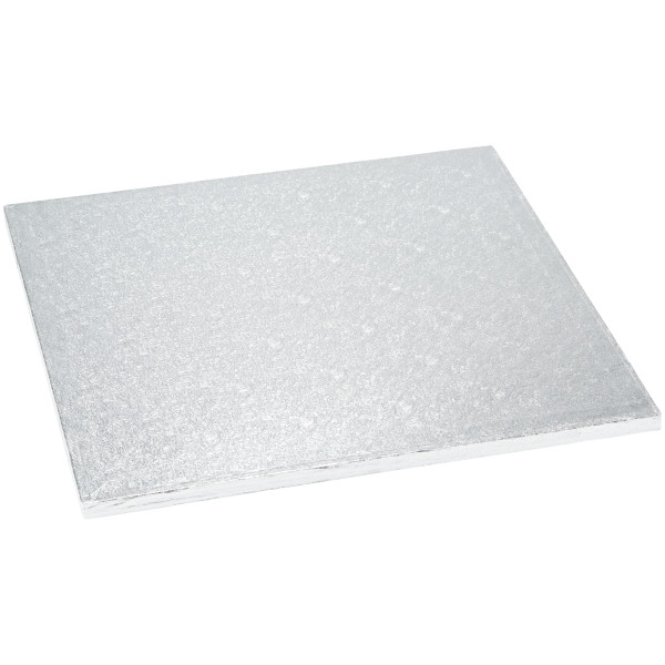 14" Square Silver Foil Cake Board
