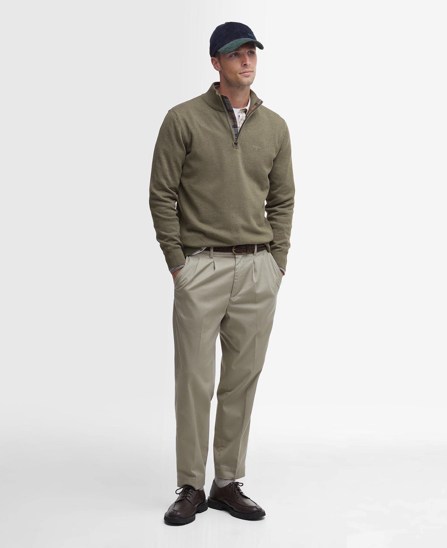 Pullover Cotton Half Zip image number 1