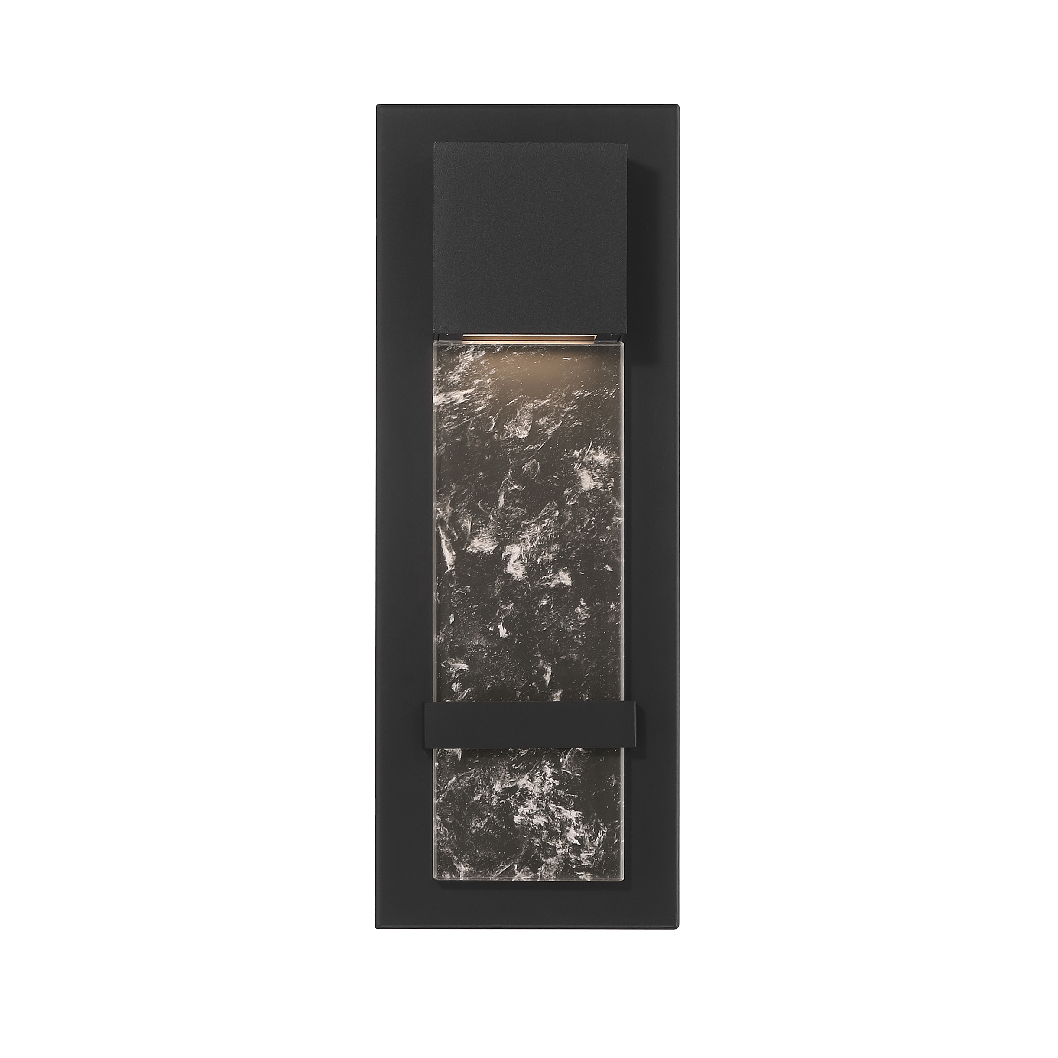 The Sol LED Outdoor Wall Light combines contemporary design with practical functionality. Its compact 14-inch profile and Sand Coal Black finish deliver modern elegance while meeting ADA compliance standards. - alternate view