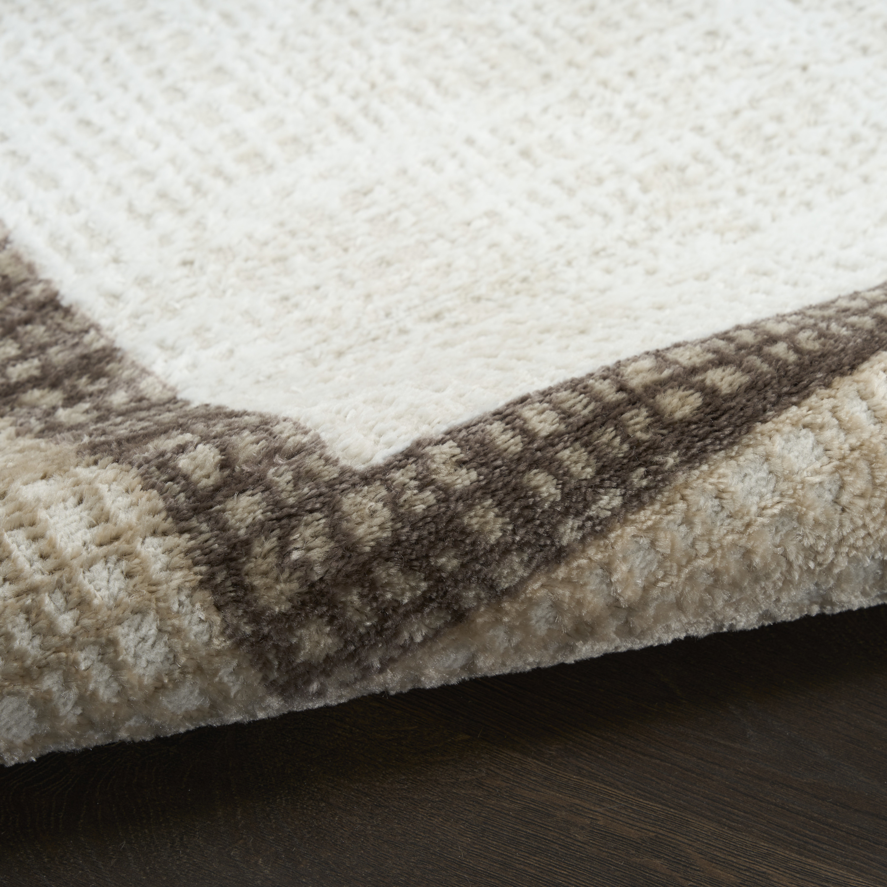 Nourison Dekor 4' x 6' Ivory Brown Modern Indoor Rug