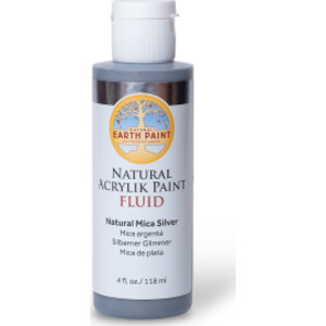 Natural Fluid Acrylik Paint, 4 oz, Silver Mica
