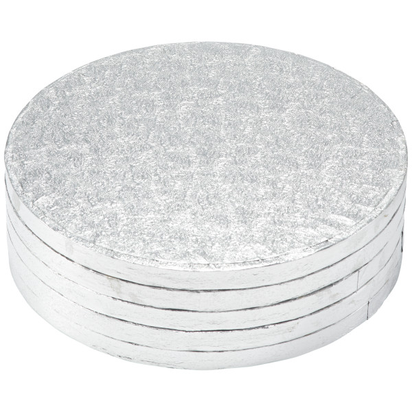 8" Round Silver Foil Cake Board